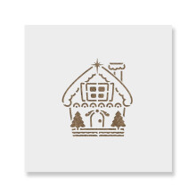 Gingerbread House Cookie Stencil - Alsidige bagestencils til alle lejligheder og fester