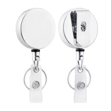 2 Pack Rendre le support de badge retractable de Duty Will Well Gell Metal ID Badge With Belt Clip Key Anneau pour la carte de nom [Tous STRAP ID