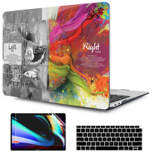 Creative Brain TwoL Hartplastik-Schutzhlle aus Silikon fr Tastatur und Displayschutz fr MacBook Air 13 Zoll A1932 A2179 A2337 M1 Release 20182021