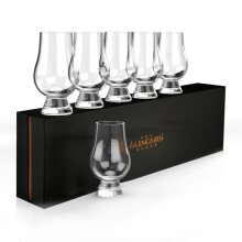 Conjunto de vidro de u   sque de Glencairn de 6 na caixa de apresenta      o