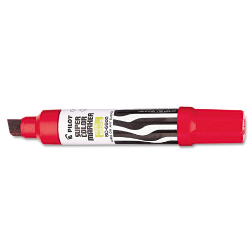 Pilot Pilot 45300 Jumbo Refillable Permanent Marker  Broad Chisel Tip  Red