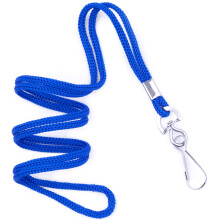 Mata1-USA Lanyards de Polipropileno (100 Pacote, Azul), Lanyards ID Econômicos para Empregados e Estudantes