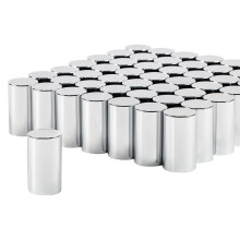 United Pacific 10013Cb - Hjulm?trikd?ksels?t - 33 Mm X 3-1/2"""" krom plastikcylinderm?trikd?ksel - gevind-p? (60 stk.