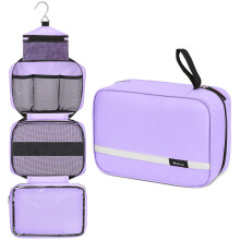 Maliton Travel Toilet Bag For Women Roikkuva Toilet Bag, jossa 4 lokeroa Kannettava ja Vedenpitävä Kompakti Matkakäyttöön tarkoitettu Kylpyhuonee