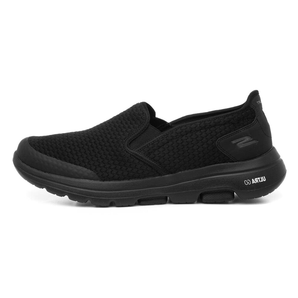 Skechers Men's GOwalk 5 - Elastic Stretch Athletic Slip-On Casual Loafer Walking Shoe Sneaker  Black  12.5