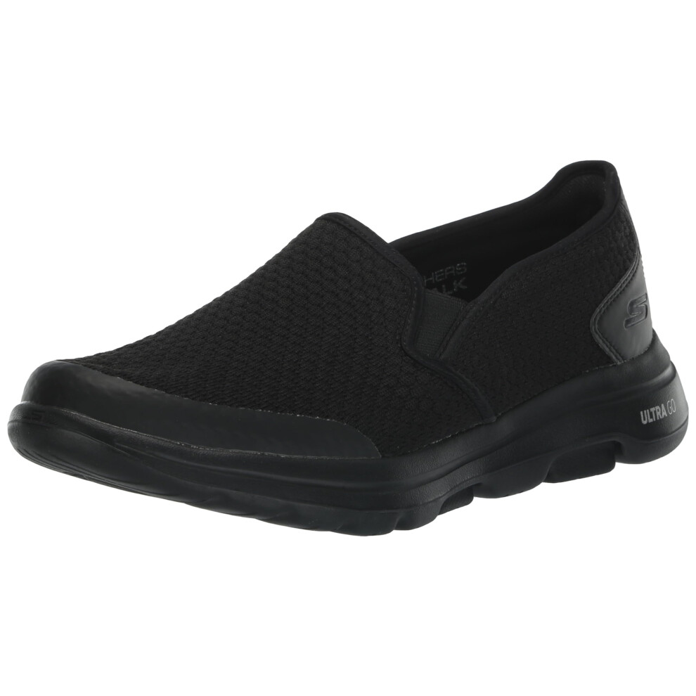 Skechers Men's GOwalk 5 - Elastic Stretch Athletic Slip-On Casual Loafer Walking Shoe Sneaker  Black  8.5 X-Wide