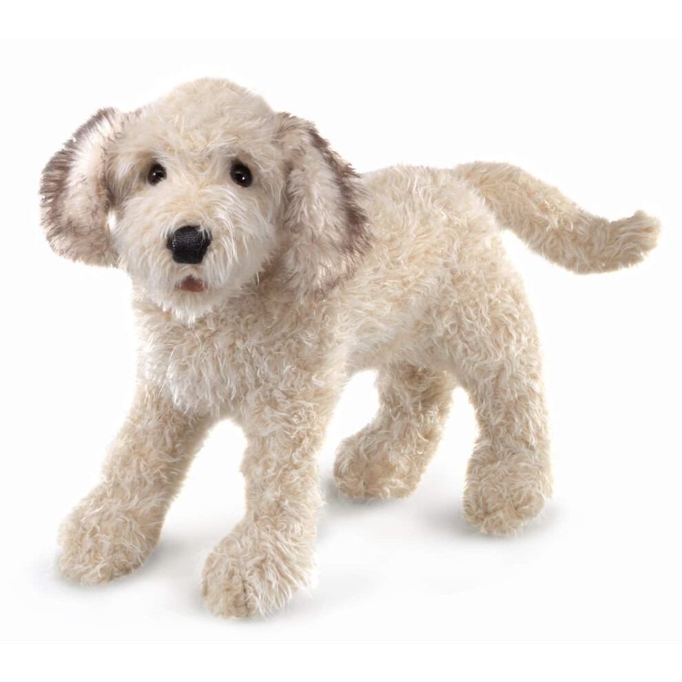 Marionnette     main Folkmanis Labradoodle, taille unique, multicolore, blanche