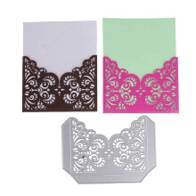 1 stk. Flourish Lace Pocket Cutting Dies Stencils DIY Scrapbooking Artist Metal Cutting Dies Scrapbooking Album Pr?gning Paper Craft Die Cut Card