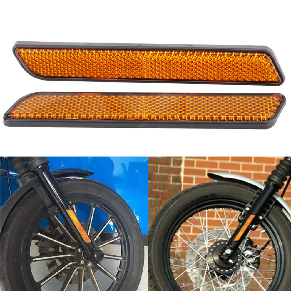 Anxin Motorcycle Side Reflector 2Pc Front For Lower Leg Sliders Dyna Softail Sportster Fxd 730964774623