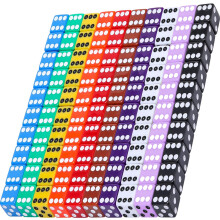 Blulu 6-sidet spil terninger sæt farvede terninger med sorte fløjlposer til at spille spil som brætspil terningespil matematikspilfest favorisere
