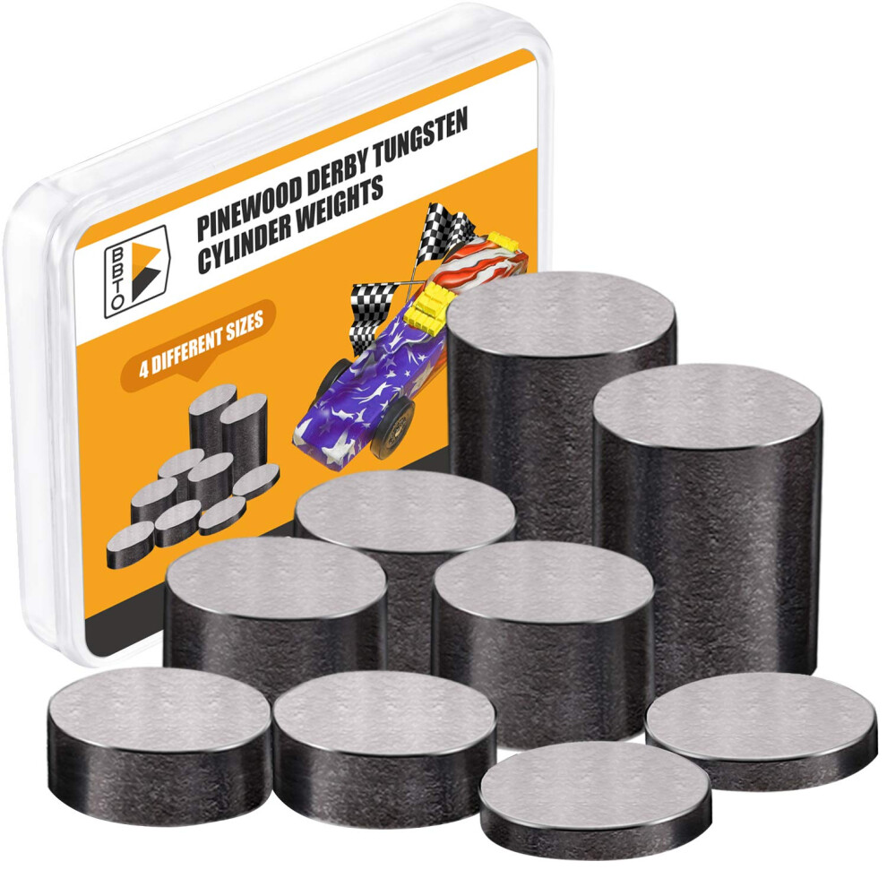 Bbto 2,125 Oz. Wolframgewichte 3/8 Zoll Inkrementalzylinder Auto Inkrementalgewichte Kompatibel Mit Pinewood Car Derby Gewichte 9 St Ck-image