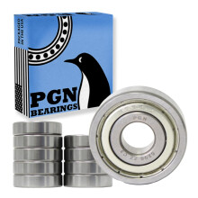 PGN (10er-Pack) 6200-ZZ-Lager geschmiertes, abgedichtetes Chromstahl-Kugellager 10 x 30 x 9 mm groe Lager mit Metallschild und Untersttzung fr