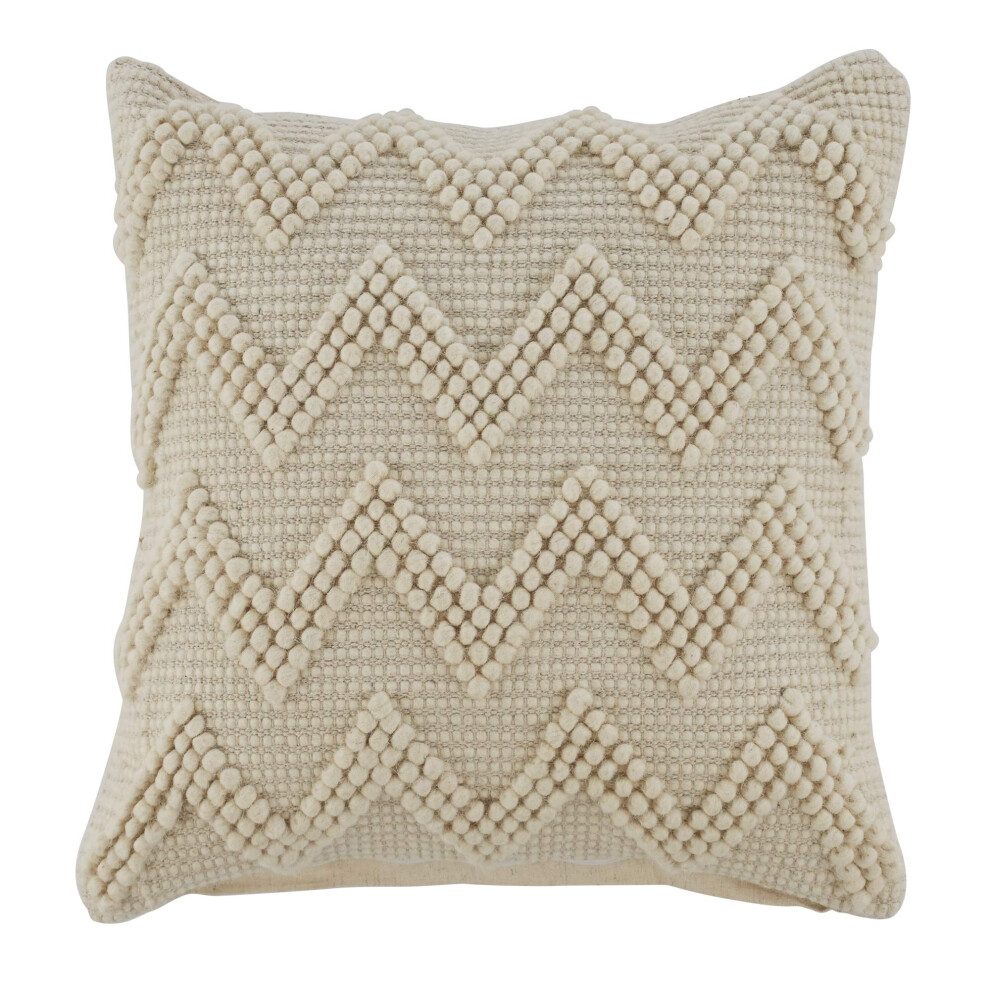 Signature Design by Ashley Amie Boho Chevron Throw Pillow 20 x 20 Inches Beige