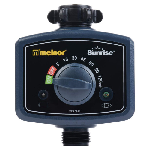 Melnor 65073-AMZ Sunrise Once-A-Day Automatic Water Timer with 2 Filter Washers Set  Amazon Bundle 2