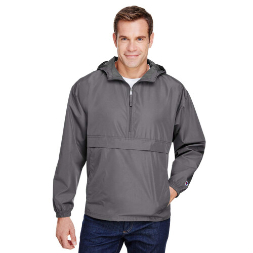 Champion champion Mens Packable Anorak 14 Zip Jacket (cO200) -graphite -L