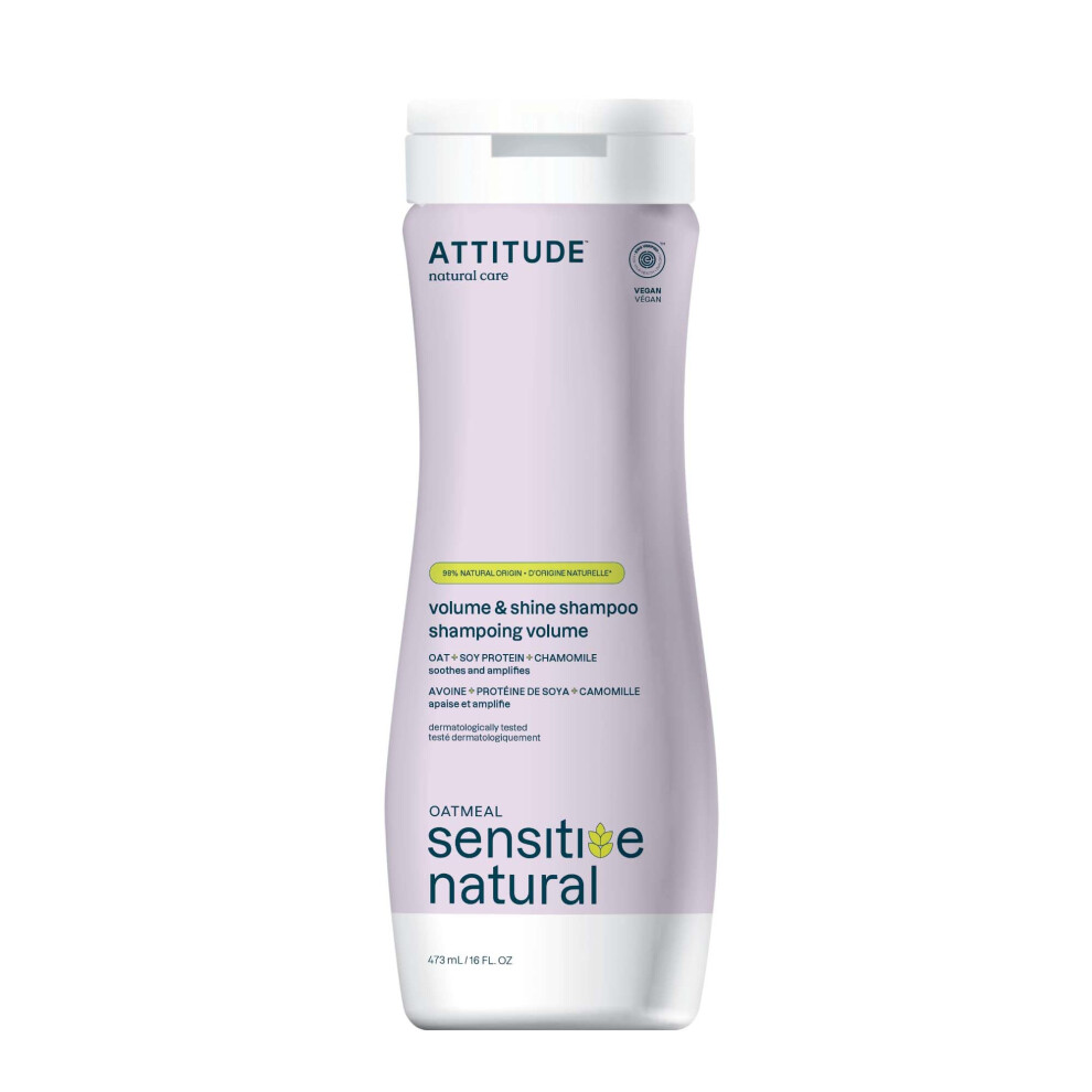 Attitude Volume And Shine Hair Shampoo For Sensitive Dry Scalp Ewg Verified Soothing Oat For Thin Hair Naturally Derived Ingredients Vegan And Pl
