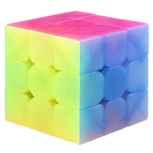 TANCH Qiyi Warrior W 3x3x3 Jelly Speed Cube bez n lepky Transparentn magick kocka Puzzle hracka farebn