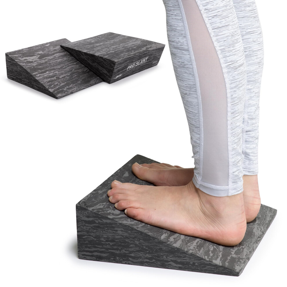 Optp Pro-Slant - Professional Foam Incline Squat Wedge Pair And Slant Board For Squats- Workout Squat Wedges For Rehabilitation And Stretching Of The