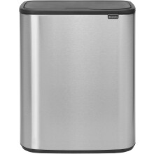 Brabantia Bo Touch Bin Recycling 2 x 30L 2 Binnenemmers (2x30L) Mat Staal Vingerafdrukbestendig