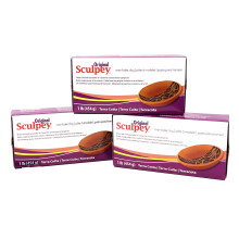 Originln Sculpey Sculpturing Compound Terra Cotta Oven-Bake Clay  skvel pro koln a umeleck projekty  1 lb (balen 3 ks) Balen se mue liit