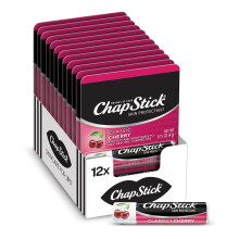 B   lsamo labial ChapStick Classic sabor cereza, ideal para labios irritados, agrietados o partidos, 0.15 oz (paquete de 12)