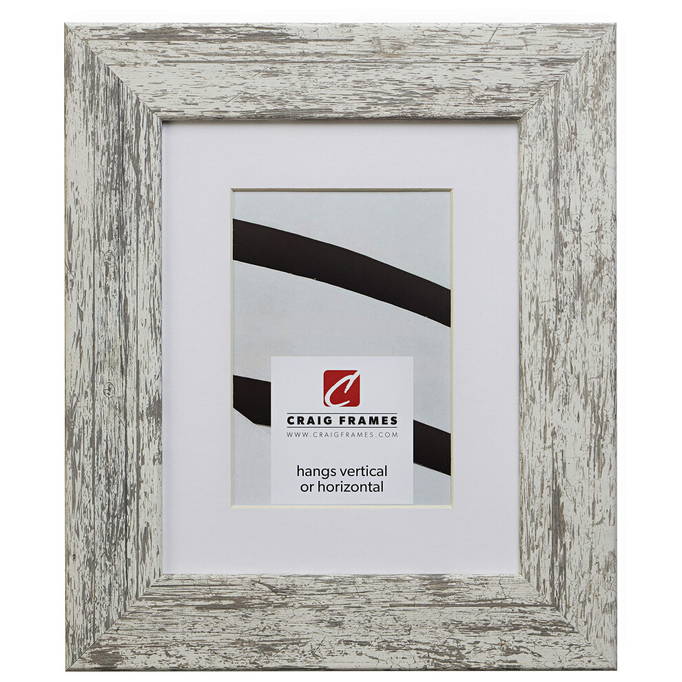 Craig Frames American Barn Bilderrahmen, 50,8 X 50,8 Cm, Kunstwei , Scheunenholz, Mattiert, Zur Pr Sentation Eines 40,6 X 40,6 Cm Gro En Fotos-image