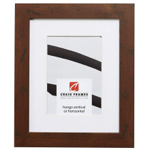 Craig Frames FM26WA 24 x 24 Inch Dark Brown Picture Frame Matted to Display a 20 x 20 Inch Photo