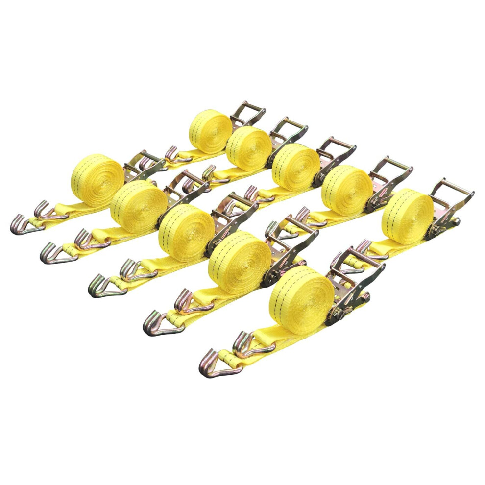 10 Pack 1.5"""" X15' Ratchet Strap 4400Lb 793686220915