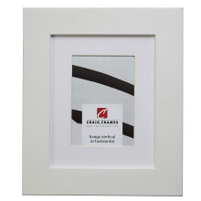 Craig Frames 74267 8 x 12 Inch Satin White Picture Frame Matted to Display a 5 x 7 Inch Photo