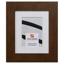 Craig Frames FM74DKW 12 x 18 Inch Dark Walnut Brown Picture Frame Matted to Display a 10 x 13 Inch Photo