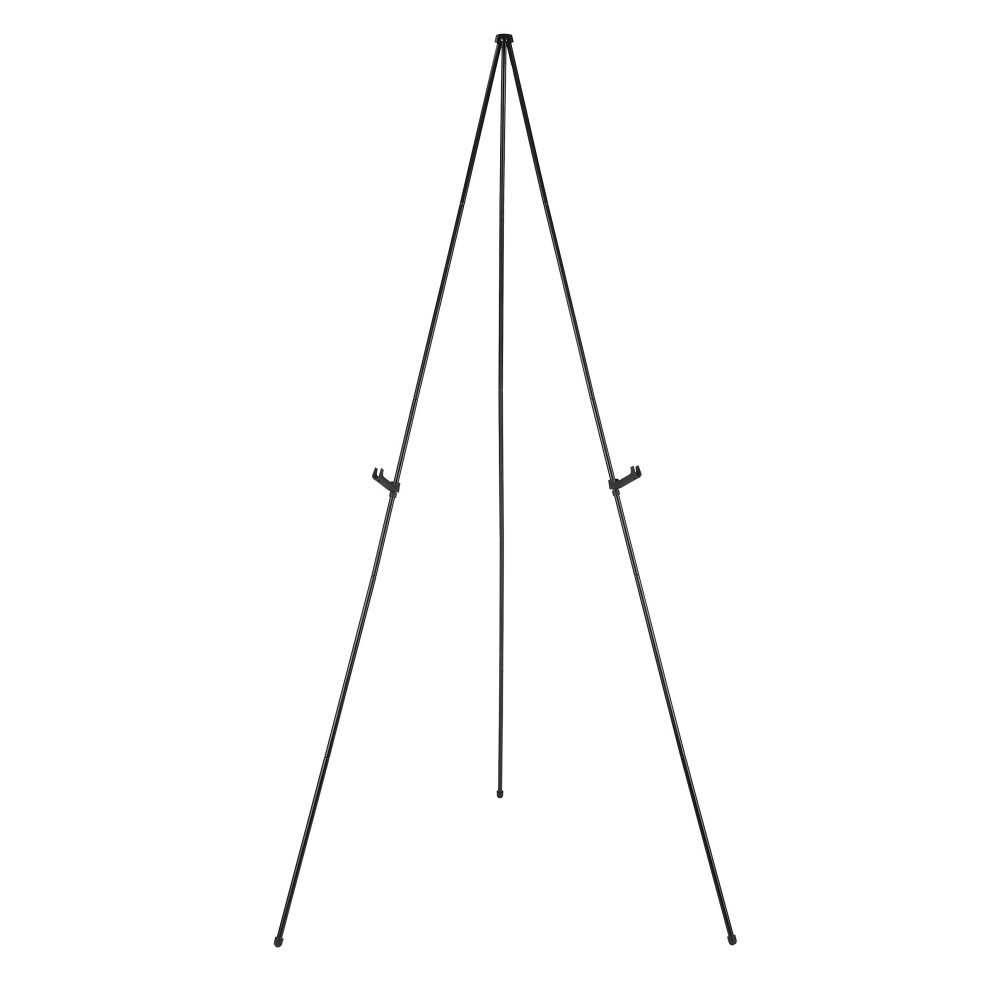 Amazon Basics Easel Display Stand  Instant Floor Poster  Lightweight  Collapsible and Portable with Tripod Base  Black Steel (supports 5 pounds)