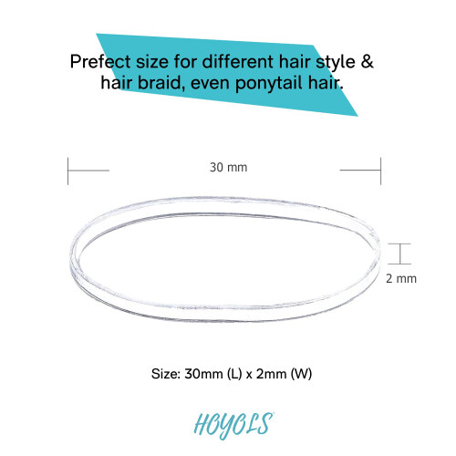 HOYOLS Elastici per Capelli Trasparenti, 2500 Piccoli Elastici per Bambine e Donne 1