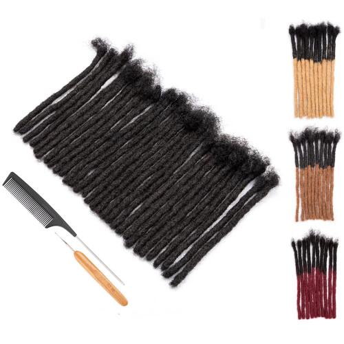 DAIXI 0.8cm and 0.6 0.4cm Width Options 6-18 Inch 30 Strands 100% Real ...