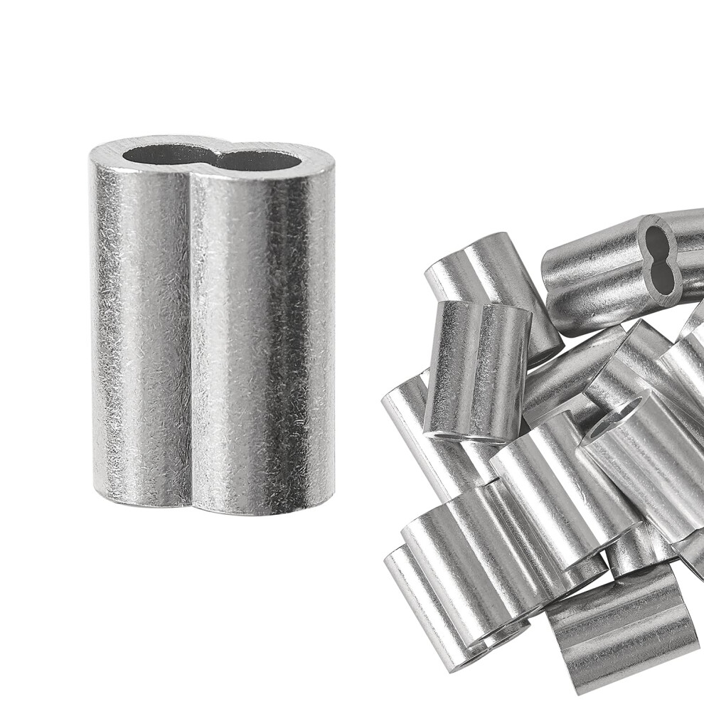 3/16"""" 20 Szt. Aluminiowa Tuleja Zaciskowa Do Tulejki Kablowej Liny Stalowej-image