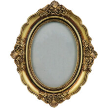 Bitray Vintage Picture Frame 5 x 7 Inch Oval Elegant Antique Photo Frames with Glass Front Bronze Gold Tabletop Display