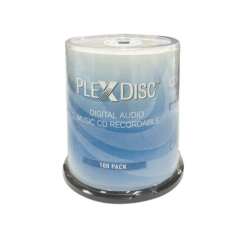 PlexDisc 52x Ψηφιακός Ήχος CD-R Δίσκος 700MB Λευκό Inkjet Εκτυπώσιμο - 100 Τμχ Σπίντλε