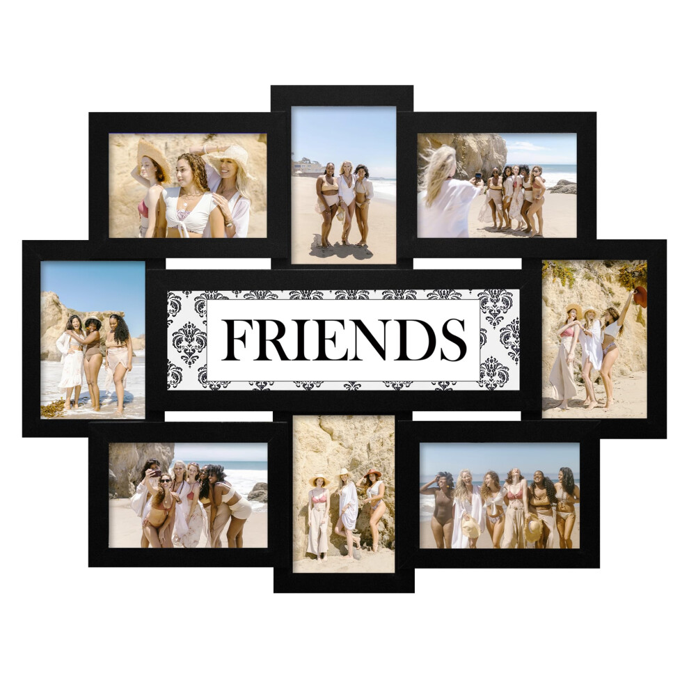 JMDeco Friends Reunion 8 Cadres photo d'ouverture Cadres photo Collage pour d   coration murale Cadre photo souvenir de r   union d'amis Galerie de s