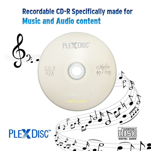 100 PK PlexDisc 52x 700 MB CD-R για αξιόπιστη ηχογράφηση και αναπαραγωγή 1