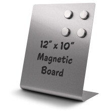 Groe magnetische Pinnwand fr Tischplatten trocken abwischbare Memotafel mit Stnder Metallstaffelei fr Magnetdisplay 30,5 x 25,4 cm + 4 Magn