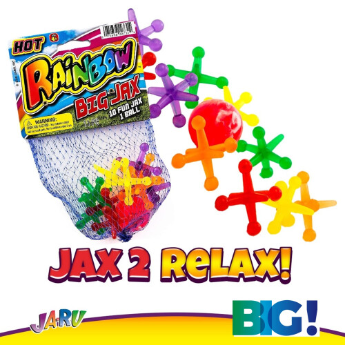 Σετ Παιχνιδιών JA-RU Rainbow Jax (2 Πακέτο) Με Μπάλα για Παιδιά και Ενήλικες 1
