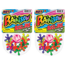 Sada hracek JA-RU Rainbow Jax (2 balen) Hra s velkmi plastovmi zvedky s mcem pro deti a dospel. Neonove barevn zvedky na hracky. Zbavn Vint