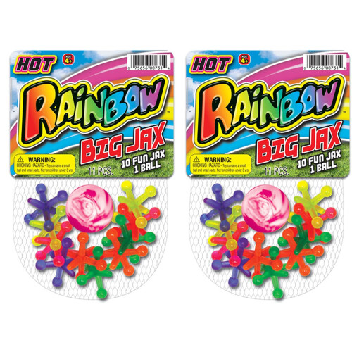 Σετ Παιχνιδιών JA-RU Rainbow Jax (2 Πακέτο) Με Μπάλα για Παιδιά και Ενήλικες