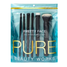 Pure Beauty Works Pretty Face 6-delige make-upborstelset Premium synthetische borstelharen Mengborstel Stippelborstel Concealerborstel Oogschaduwbors