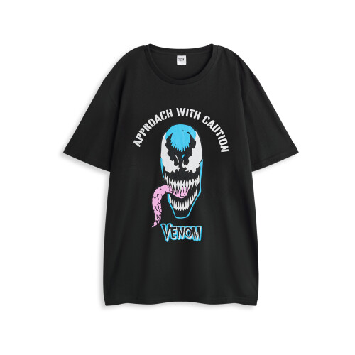 Marvel (Large) Marvel Short Sleeve Long Leg Pyjama Set (Mens Black) 2