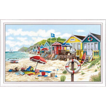 PaintWorks 73-91794 Beach Nature Paint by Number Kit felnotteknek s gyerekeknek 20"""" x 12"""" Multicolor Multi