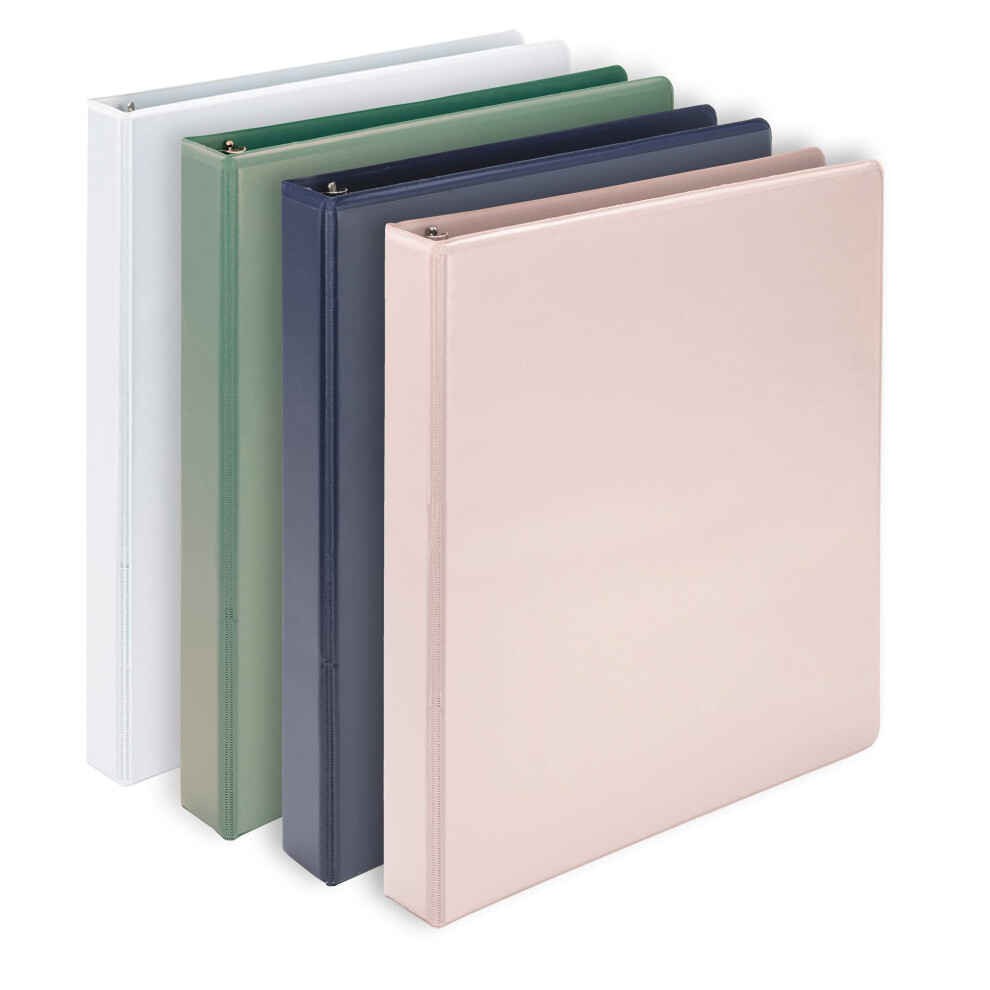 Photos - File Folder / Lever Arch File Samsill Plant-Based 1 Inch Durable D-Ring Made in USA View Binder Eco-Friendly USDA Certified Biobased 4 Pack Boho Assortmen