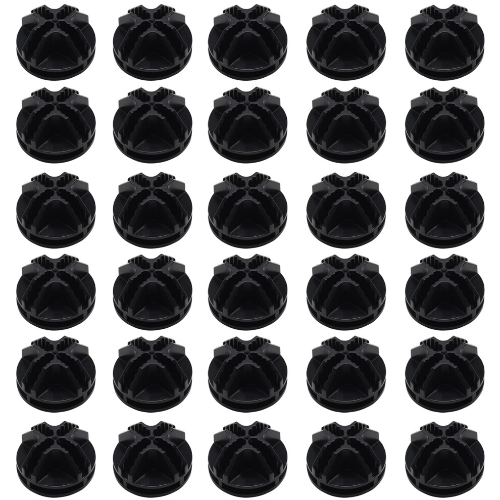 Kyuionty 30Pcs Wire Cube Connectors Plastic Grid Cube Organizer Connector For Modular Closet Storage Organizer & Wire Shelving (Black) 772324638756
