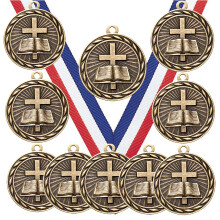 10 kusov n bo ensk ch biblick ch kr ov, zlat ch medail , trofej a stuh na krk, MA
