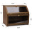 HOMEKOKO Double Layer Large Bread Box for Kitchen Counter  Wooden Large Capacity Bread Storage Bin (Brown) 5