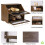 HOMEKOKO Double Layer Large Bread Box for Kitchen Counter  Wooden Large Capacity Bread Storage Bin (Brown) 4